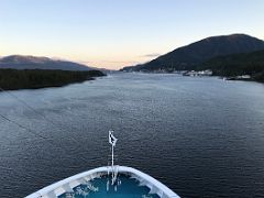 01B Cruise Ship With Ketchikan Alaska Ahead On A Perfect Clear Morning Just Before Sunrise